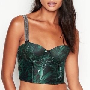 Victoria’s Secret Very Sexy Leaf Print Corset Bra Top - Size 32D